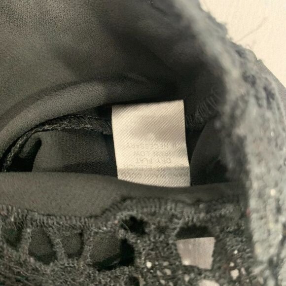 Charming Charlie Womens Black Lace Trim Blouse Size Medium - Picture 5 of 6